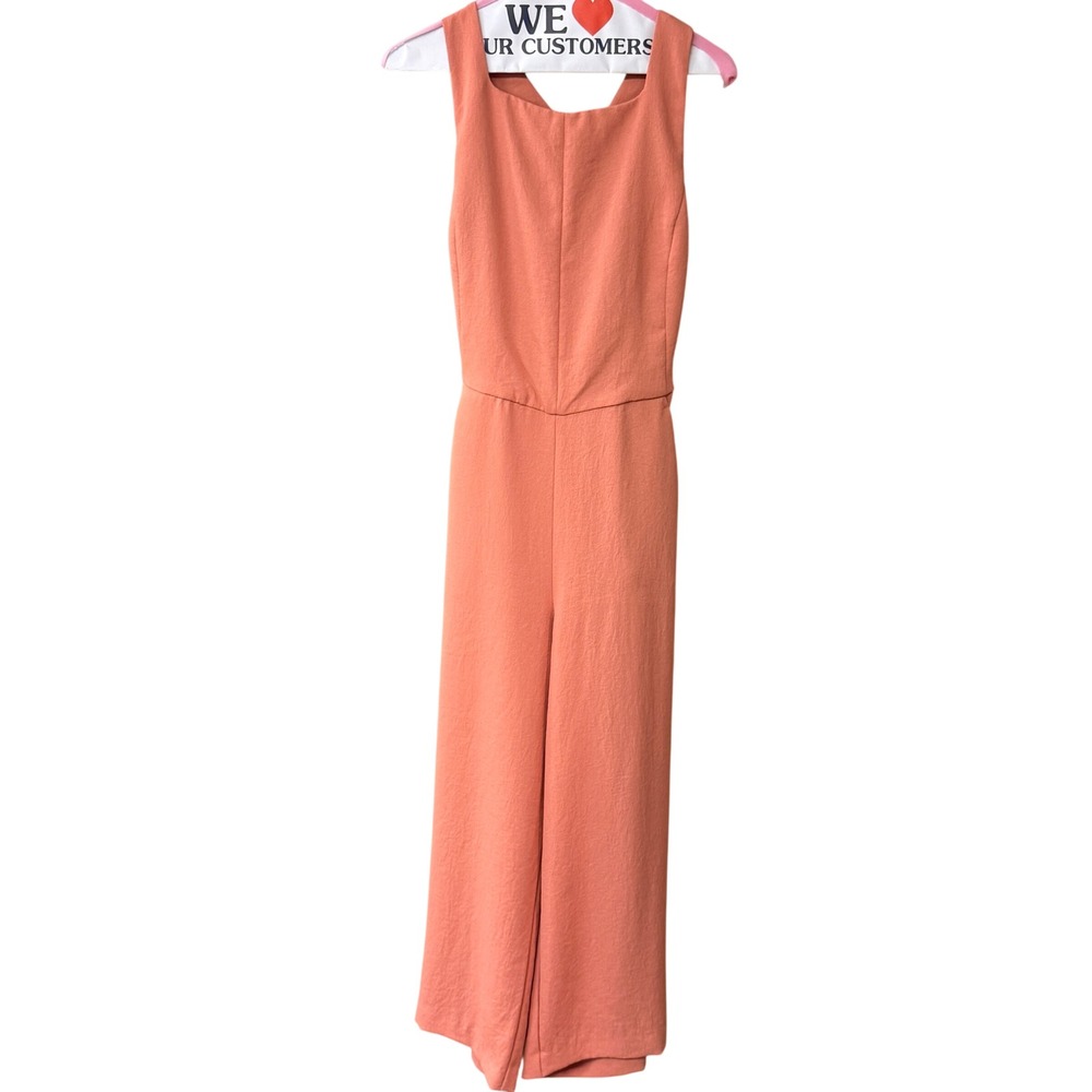 Wilfred Aritzia Ecoulement Jumpsuit Size 8 Coral Event Tie Back Square Neck